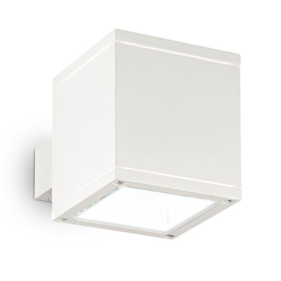 Уличный настенный светильник Ideal Lux Snif Ap1 Square Bianco 144276 Уличный настенный светильник Ideal Lux Snif Ap1 Square Bianco 144276