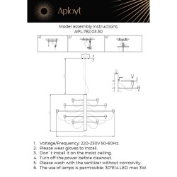 Подвесная люстра Aployt Izeult APL.782.03.30