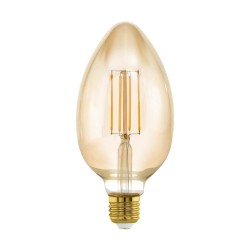 Лампа светодиодная диммируемая филаментная Eglo E27 4W 2200K янтарная 11836