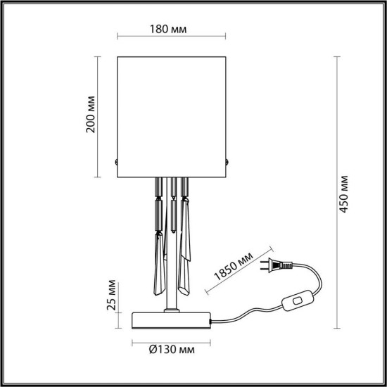 Настольная лампа Odeon Light Exclusive Nicole 4886/1T