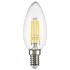 Лампа светодиодная филаментная Lightstar LED Filament E14 6W 4000K свеча прозрачная 933504
