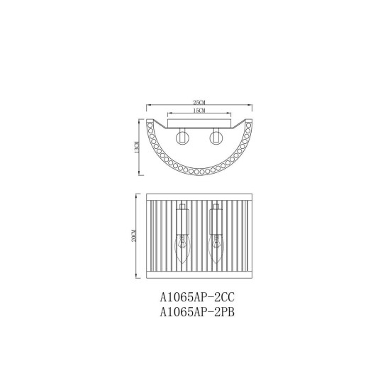 Настенный светильник Arte Lamp Anetta A1065AP-2CC