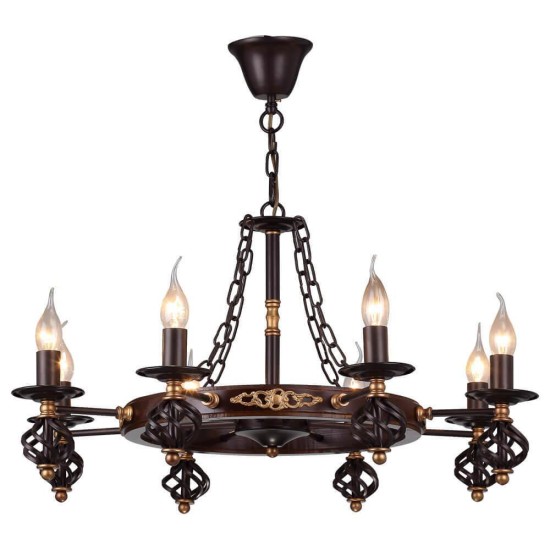 Подвесная люстра Arte Lamp Cartwheel A4550LM-8CK Подвесная люстра Arte Lamp Cartwheel A4550LM-8CK