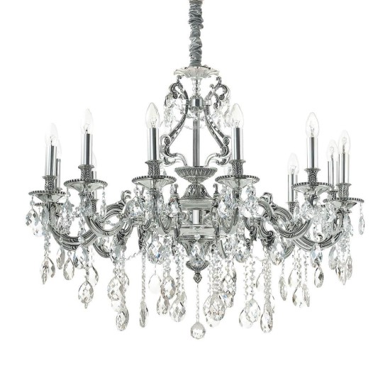 Подвесная люстра Ideal Lux Gioconda SP12 Argento 164953 Подвесная люстра Ideal Lux Gioconda SP12 Argento 164953