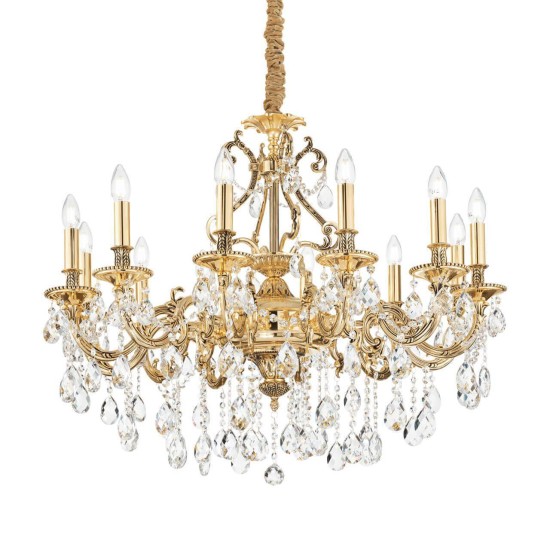 Подвесная люстра Ideal Lux Gioconda SP12 Oro 164960 Подвесная люстра Ideal Lux Gioconda SP12 Oro 164960
