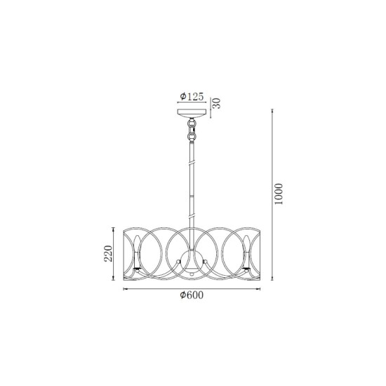 Подвесная люстра Vele Luce Vita VL4234P08