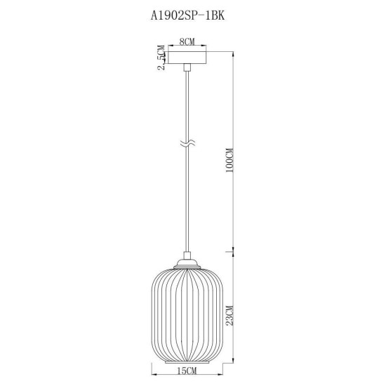 Подвесной светильник Arte Lamp Arwen A1902SP-1BK