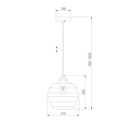 Подвесной светильник Eurosvet Ice 50239/1 коньячный
