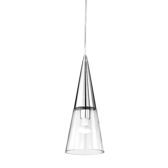 Подвесной светильник Ideal Lux Cono SP1 Cromo 017440 Подвесной светильник Ideal Lux Cono SP1 Cromo 017440