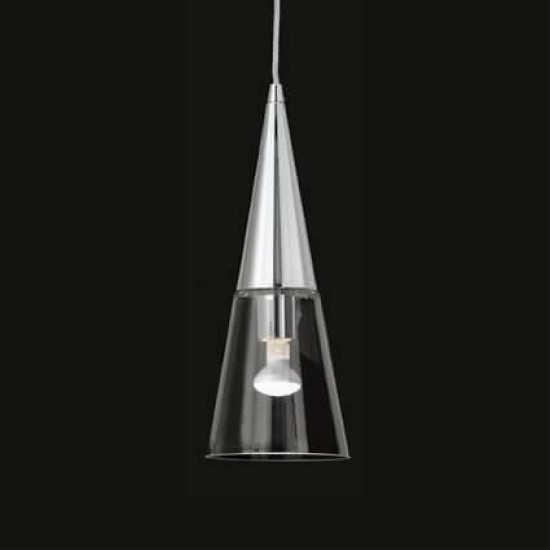 Подвесной светильник Ideal Lux Cono SP1 Cromo 017440 Подвесной светильник Ideal Lux Cono SP1 Cromo 017440