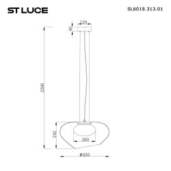Подвесной светодиодный светильник ST Luce Foray SL6019.313.01