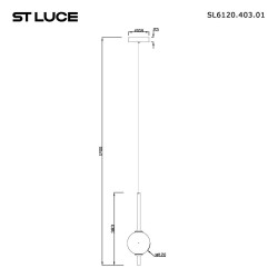 Подвесной светодиодный светильник ST Luce Peek SL6120.403.01