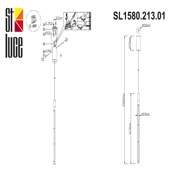 Подвесной светодиодный светильник ST Luce Ralio SL1580.213.01 Подвесной светодиодный светильник ST Luce Ralio SL1580.213.01