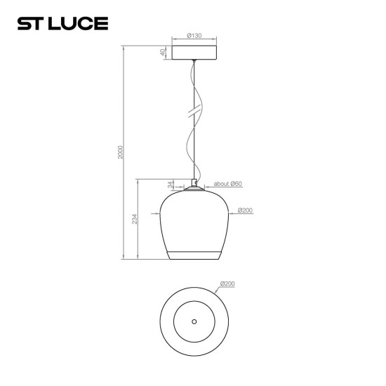 Подвесной светодиодный светильник ST Luce Ripple SL6014.413.01