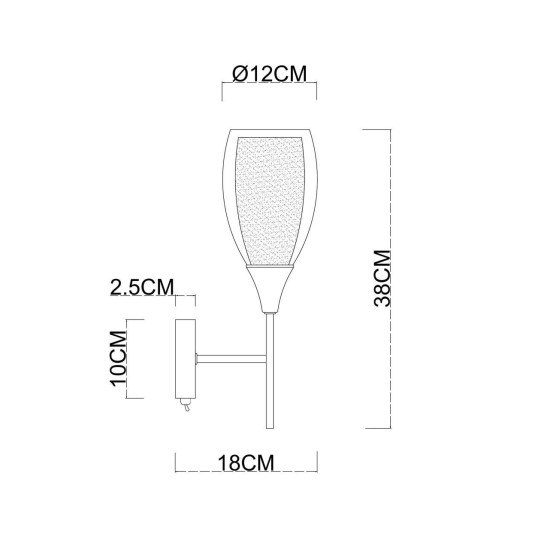 Бра Arte Lamp Barry A7951AP-1GO