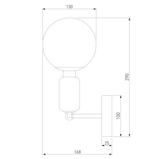 Бра Eurosvet Bubble 50251/1 черный жемчуг