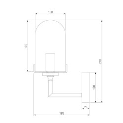 Бра Eurosvet Pluto 60156/1 хром