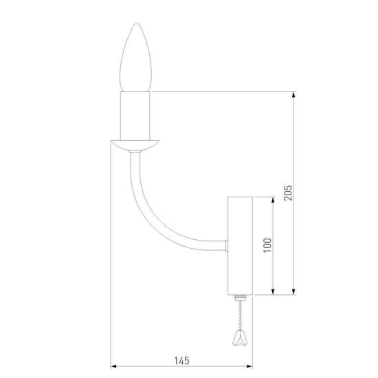Бра Eurosvet Santi 60139/1 хром Бра Eurosvet Santi 60139/1 хром