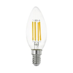 Лампа светодиодная Eglo E14 6W 2700К прозрачная 12541