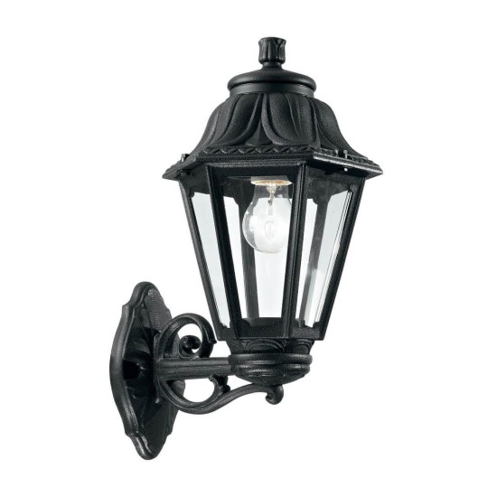 Уличный настенный светильник Ideal Lux Anna AP1 Big Nero 101491 Уличный настенный светильник Ideal Lux Anna AP1 Big Nero 101491