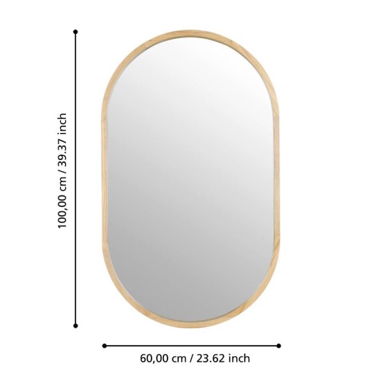 425002 Зеркало декоративное BANI, L600, B25, H1000, дерево, зеркало, коричневый